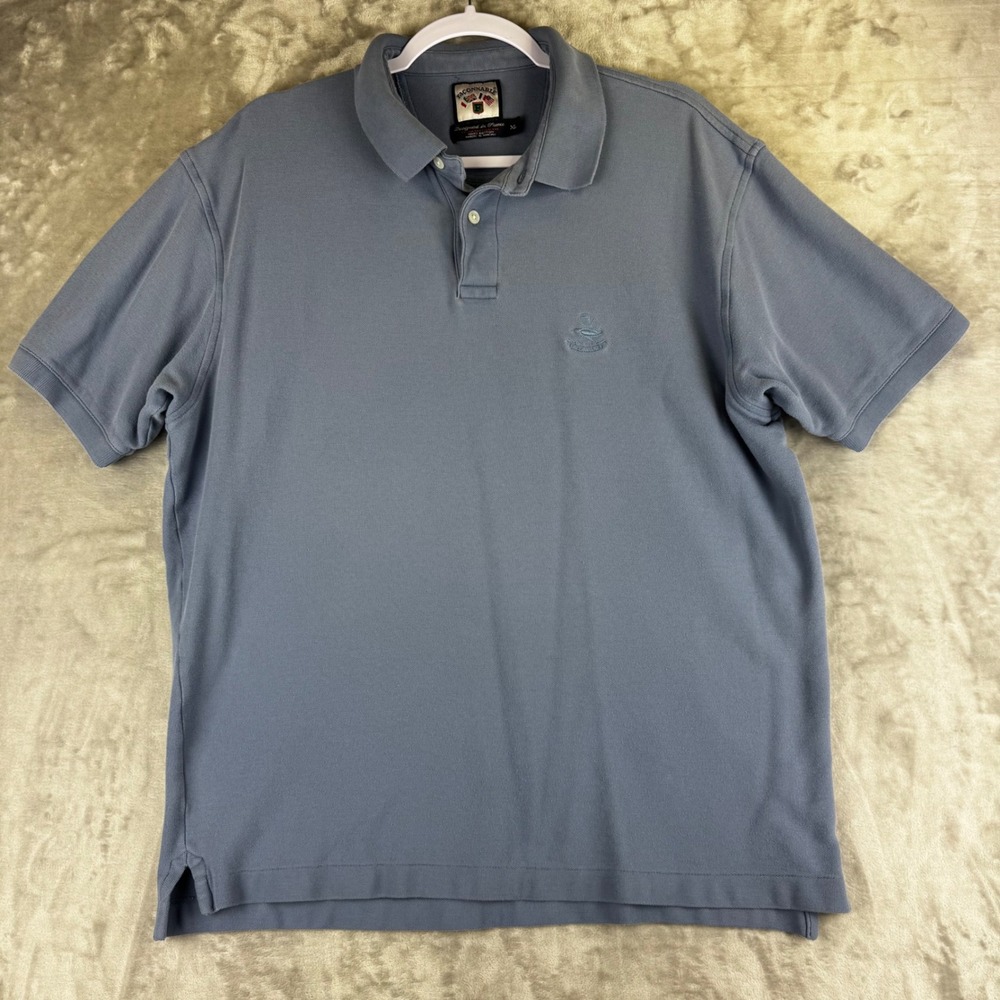 Faconnable Polo Shirt Mens XL Blue Short Sleeve Cotton Classic Preppy (1490)